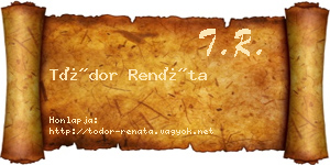 Tódor Renáta névjegykártya
