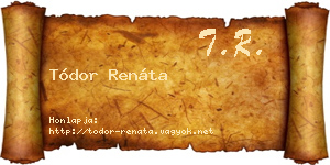 Tódor Renáta névjegykártya